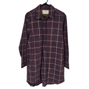 REI Co op Wallace Lake meadow Plaid Briarsmoke flannel shift shirt dress Large